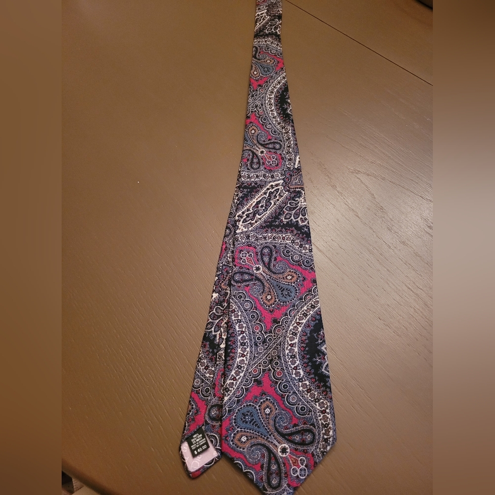 NWT Mens Christian Dior Paisley Silk Tie